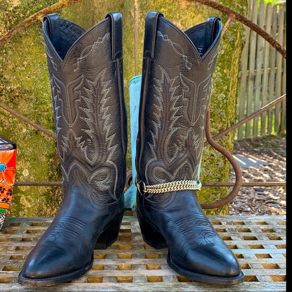 FRYE Near-NEW Black Cowgirl Cowboy Western Boots, Size 6.5 - Picture 5 of 12